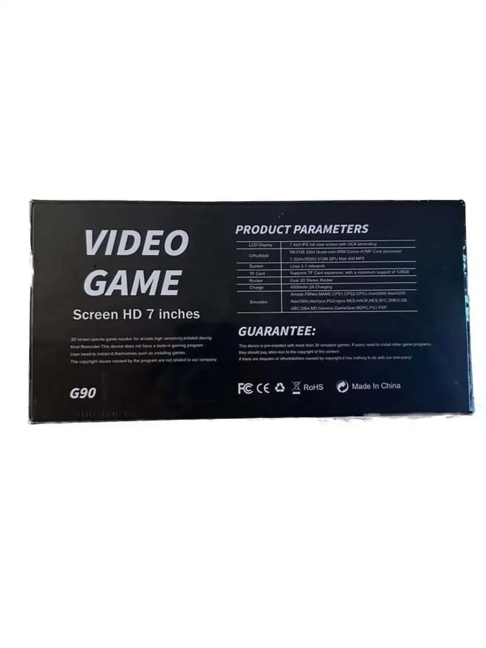 G90 7-Inch Handheld Retro Game Console 64GB with Built-in Classic Games HD